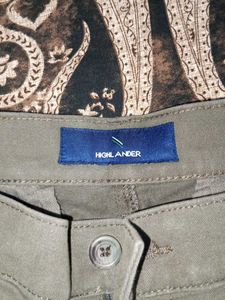 Olive Green Casual Pants