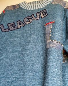 League Blue Knit Sweater men..Woolen H