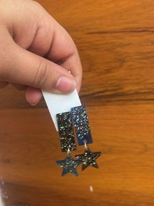 Star Drop Resin Earrings