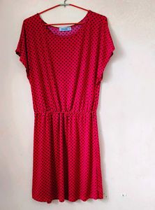 Red &amp; Black Fit &amp; Flare Dress