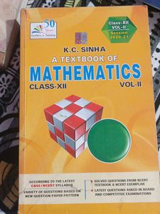 K.C. Sinha Mathematics Textbook Class XII Vol-II