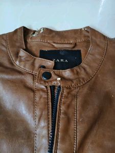 Zara Brown Faux Leather Jacket
