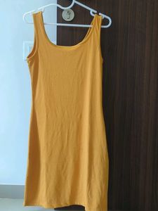 Mustard Bodycon Mini Dress