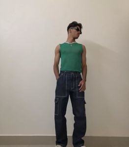 HOS cargo denim pants.