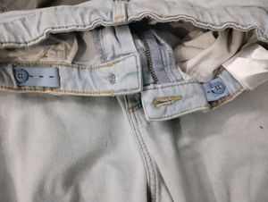 H&amp;M Wide Leg Adjustable High Waist Jean