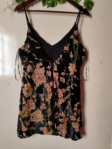 Floral Velvet Finish Top