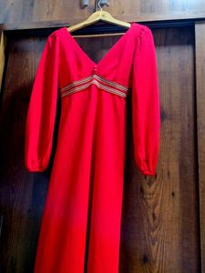 Vintage Red Maxi Dress