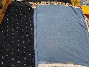 Black And Grey Double Shade Partywear Saree