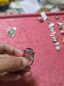Ruby Swarovski Crystal Adjustable Ring