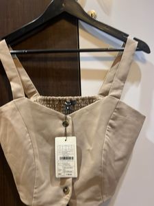 Cute Beige Crop Top