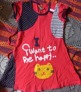 Red Cotton Frock(2)