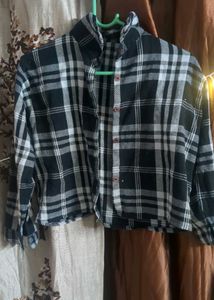 Black &amp; White Plaid Shirt