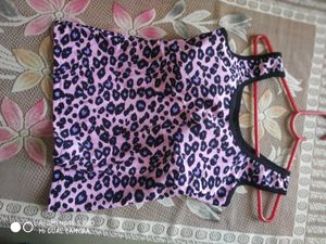 Pink Leopard Print Swimming Suit