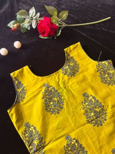 Yellow Printed Top