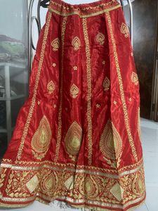 Red Embroidered Lehenga Choli