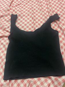 Cute Black Tank Top with Bows