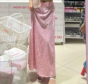 PINK FLORAL SKIRT