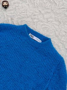 Zara Blue Knit Sweater