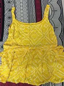 Yellow Printed Top