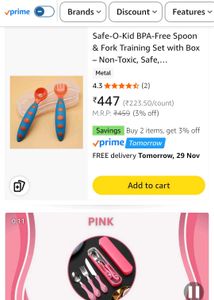 Safe o kid Baby Fork &amp; Spoon Set