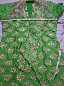 Green Embroidered Indian Top