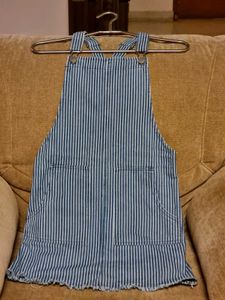 COTTON ON DENIM DUNGAREE DRESS SIZE 0
