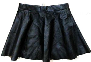 Leather Black Skirt For Girls