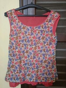 Floral Print Sleeveless Top