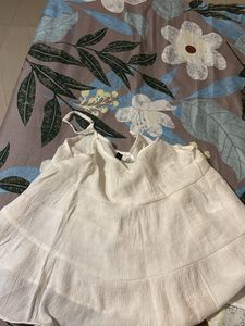 White Tiered Tank Top