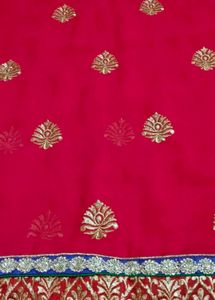Red Embroidered Saree &amp; Blouse