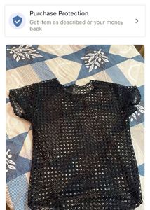 Black Crochet Top And Shorts