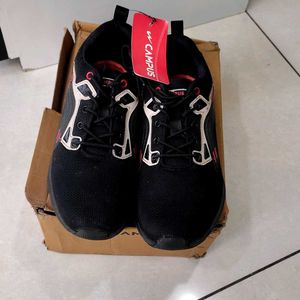 Campus Black And Silver Running Shoes