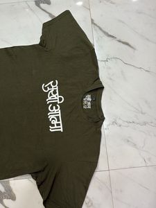 Olive Green Graphic Tee customise