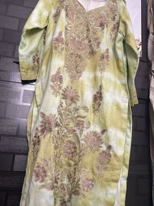 Tilla Work Kurti With Pure  Lining Attached
