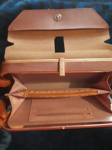 Cute Brown Wallet with Bow &amp; Pom Po