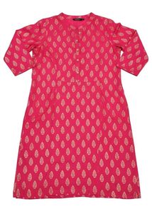 Pink Printed Kurta
