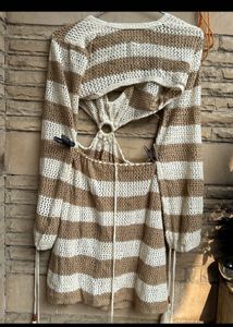Striped Crochet Beach Dress