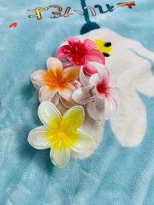 Flower Hair Claw Big Size Combo Of 4 🌸