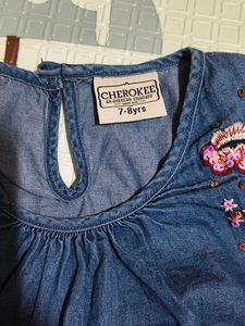 Full Sleeves Denim T Shirt For Girls