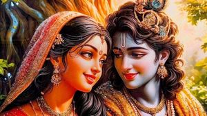 Radha Krishna Art Print