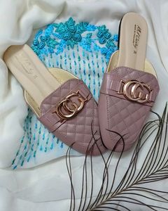 Nude Pink 🌸 Half Shoes With Embellishment