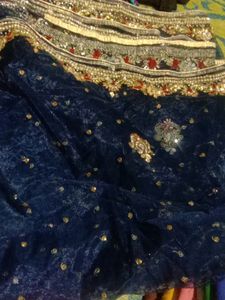 Heavy Bridal Saree With Unstichd Blouse