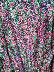 Zara Trafaluc Floral slightly glittered dress