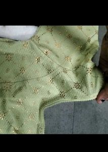 Elegant Green Readymade Saree Blouse