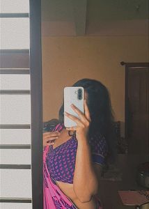 Pink &amp; Blue Saree