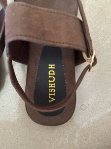 Brown Glittery Flats