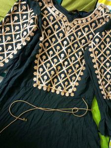 Dark Green Anarkali🤩 New Year Offer 💯