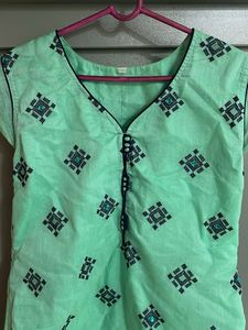 Ethnic Green Printed Kurta