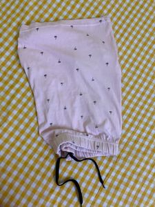 Home wear Baby Pink Palm Print Shorts Waist 28-32