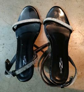 Sparkly Black Sandals